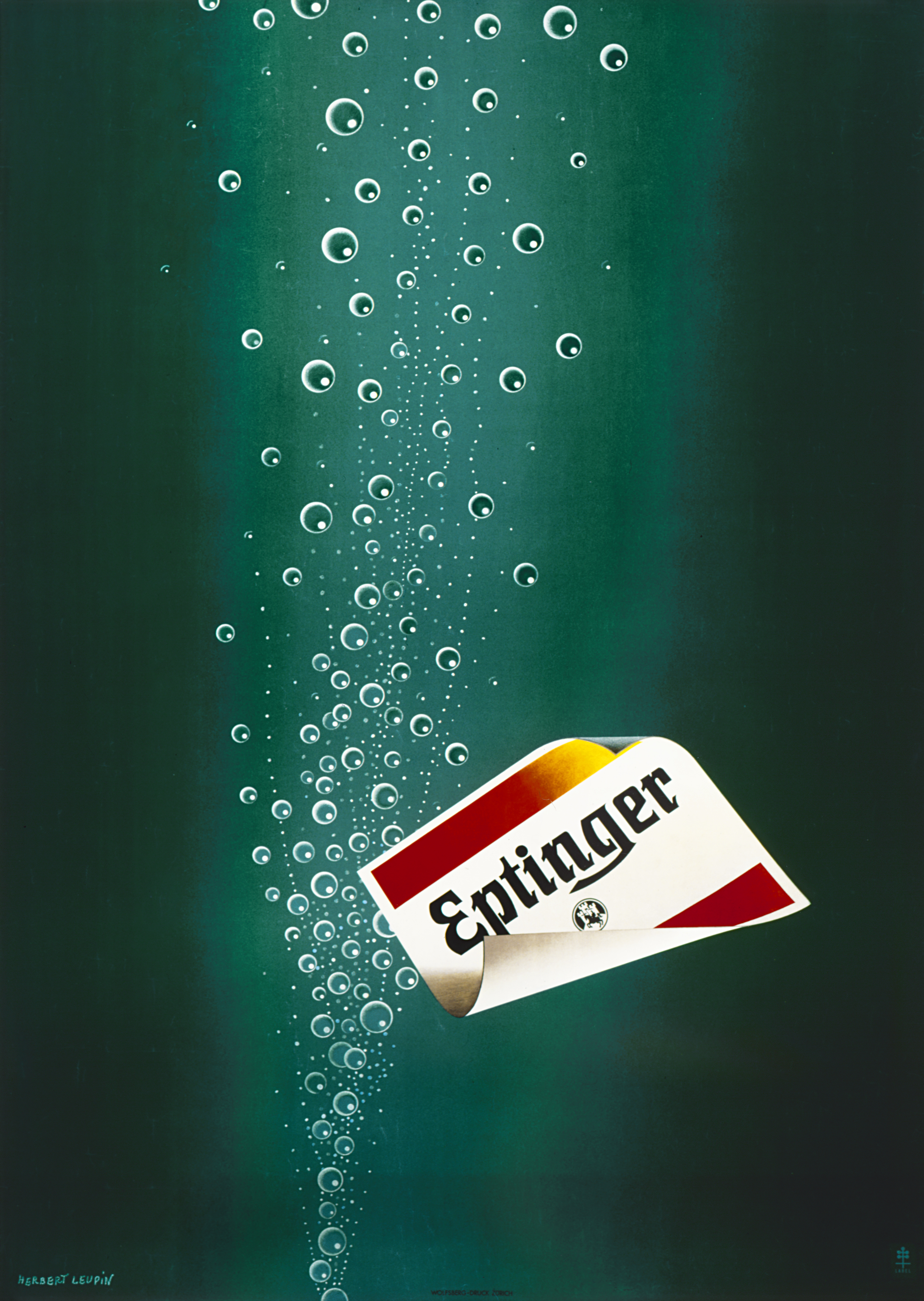 Bubbles and Eptinger label rise from water